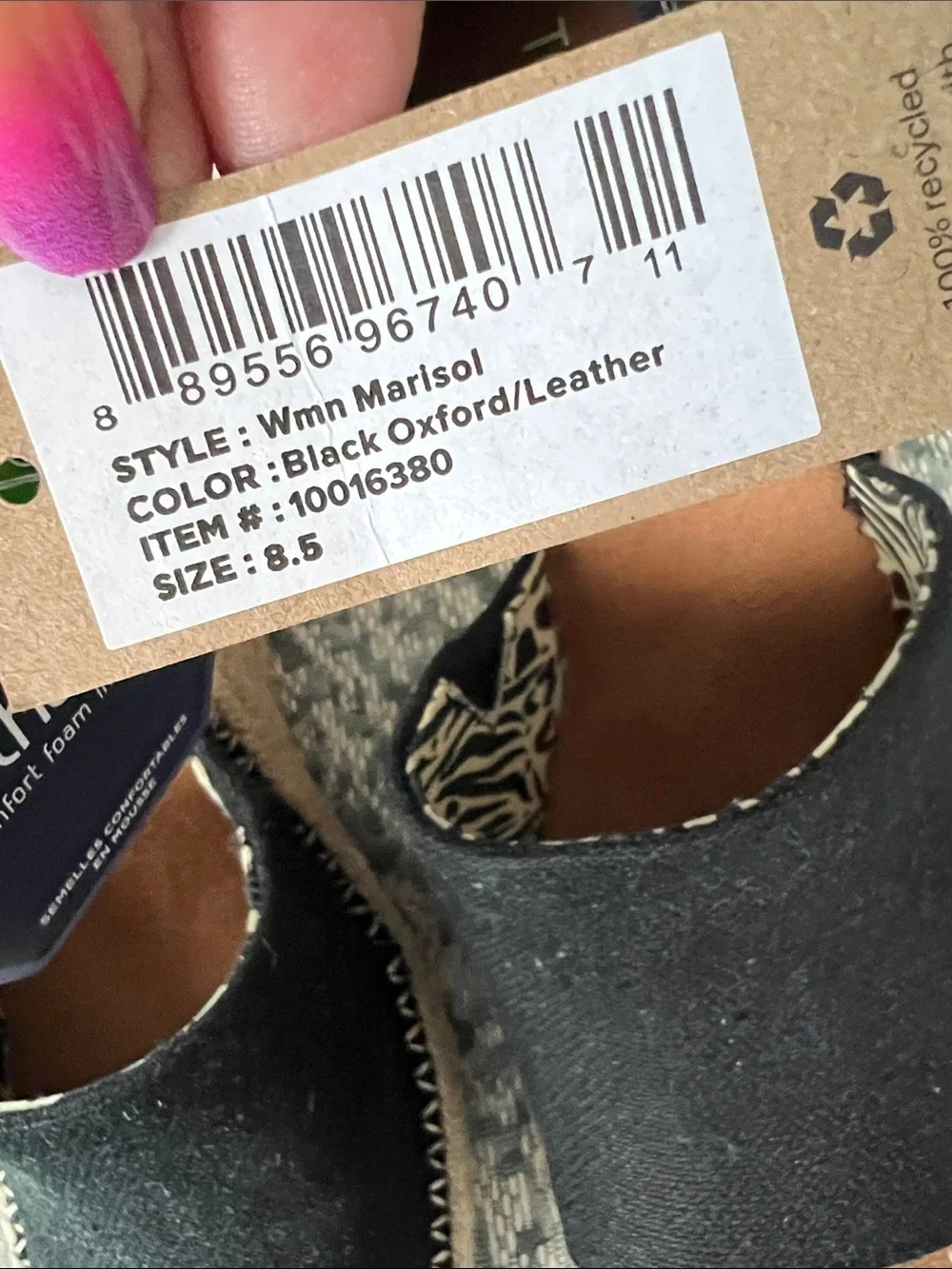 Tom’s Black Marisol Espadrille Wedge Sandals